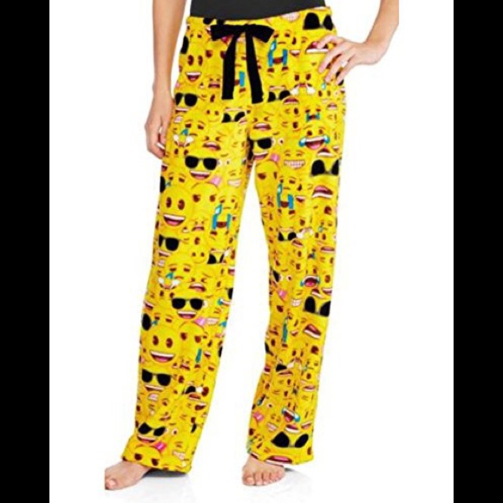 NWOT EMOJI Fleece Sleep Pants Lounge Pajamas S